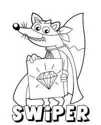 Easy and free to print fox coloring pages for children. Fox Swiper Printable Coloring Page For Boys And Girls
