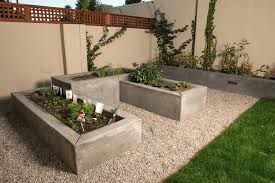 Concrete Raised Garden Bed Poured Concrete Raised Beds Landscape Modern With Raised Vegetable Flower Garden Design Raised Garden Beds Diy Raised Garden Beds