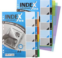6 Tabs Index Divider A4 Multi Colors Extra