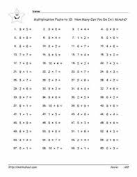 Times Tables To 10 Free Printables