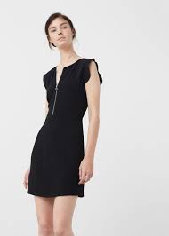 Zipped Dress Women Mango Usa Womens Dresses Lil Black Dress Dresses