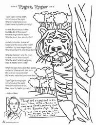 Coloring Page Poems Tyger Tyger By William Blake Coloring Pages Poems Coloring For Kids