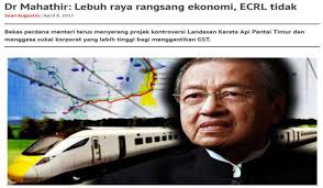 Kereta api yang beroperasi bulan juli, agustus, september, oktober, november, desember. Ecrl Mahathir Buat Buat Tidak Faham Model Ekonomi Telah Berubah Pak Din