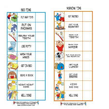 Daily Routine Charts For Kids With Pictures Artwork Of