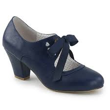 retro pumps wiggle 32 navy blue