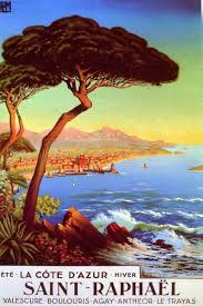 French La Cote D Azur Saint Raphael Agay Le Trayas Travel Vintage Poster Repro Vintage Travel Posters Retro Travel Poster Travel Posters