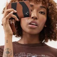 Coach Small Zip Around Wallet Coachtopia Wavy Stripe Upcrafted Leather