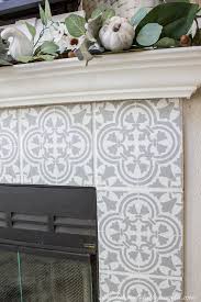 Check spelling or type a new query. Diy Stenciled Tile Fireplace Simply Beautiful By Angela