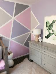 If you are this kind of person too, then the next idea to consider is painting your bed with dark purple tone. Home Decor Geometric Accent Painted Wall Girl S Room Love Maegan