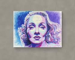 Marlene Dietrich Portrait, Quote, Fine Art Print, Pop Art, Blue Angel,  Celebrity, Legend, Old Hollywood, Portrait Series Fearless Women