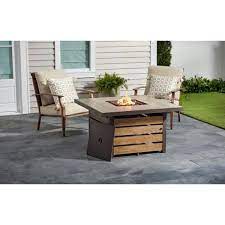 O 9 j x s p o n 2 5 s o r e b y d s g. Hampton Bay Summerfield 44 In X 24 5 In Square Steel Propane Fire Pit With Wood Look Tile Top 2102fp The Home Depot