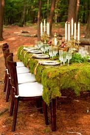 Selective focus of quail eggs on napkin and plates near green moss and cutlery on wooden table. How To Incorporate Moss Into Your Wedding Decor 7 Ideas And 64 Examples Happywedd Com