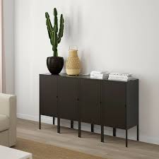 Lixhult Storage Combination Anthracite Ikea In 2020 Ikea Cabinet Doors Storage