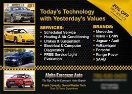 Auto Repair Postcards For Alpha European Auto Vista Ca 92083 Automotive Repair Marketing Case Study Automotive Marketing