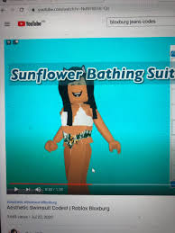 Pin By Lyla On Bloxburg Codes Sunflower Bathing Suit Bathing Suits Bathing