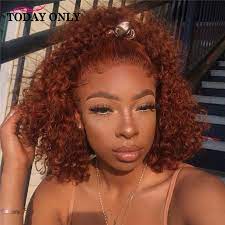 The variation of hues means that it doesn't look as brash as other effects, but still seriously chic. Short Bob Human Hair Wigs Mongolian Ginger Orange Lace Front Kinky Curly Burgundy Ombre Color Wigs For Black Women 13x4 150 Remy Human Hair Lace Wigs Aliexpress