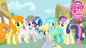 The characters on the various my little pony television shows and movies are depicted with varying degrees of fantasy elements, like the ability to speak, fly, and use magic. 50 Mlp Background Ponies Wallpaper On Wallpapersafari