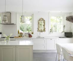 white kitchen, slate floor modern