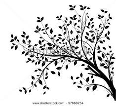 Black And White Tree Images Clip Art Tree Branches Silhouette Isolated Over White Background With Lot Of Leaves Border Of A Page White Tree Branches Tree Stencil Black And White Tree