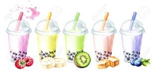 Aesthetic bubble tea boba sticker set of 5 different colors, notebook sticker, laptop stickers, tablet sticker this is a set of 5 different colored stickers and are printed on premium glossy sticker paper. Refreshing Fruit Milky Bubble Boba Tea Flavors With Tapioca Pearls Stock Photo Picture And Royalty Free Image Image 124397856