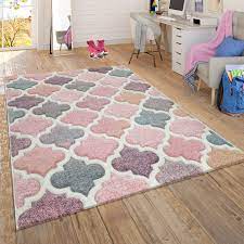 Babyblau oder pudrigem rosa verwandeln jeden raum in ein hübsches reich für babys. Teppich Wohnzimmer Kinderzimmer Jugendzimmer Pastell Moderne Muster Rosa Turkis Ebay