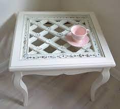 At shabby store, you will find a broad range of luxury coffee tables and centre tables to suit all interior styles. Sold Lamaisonshabbychicvintage Lattice Flower Carved Wood Shabby Chic Coffee Table Bevelled Glass Top Side Shabby Chic Coffee Table Diy Painting Shabby Chic