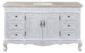 60 inch large distressed white bathroom