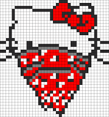 Thug Hello Kitty Perler Bead Pattern Pony Bead Patterns Hello Kitty Characters Cat Bead