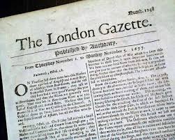 In 1872 the last russian. 1677 Newspaper Early Rare 17th Century 343 Years Old London Gazette England Rare Ebay