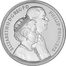 The first coin that featured prince philip was the 25 pence piece or crown issued in 1972 for the this coin was struck to honour the 200th anniversary of the birth of queen victoria. 1997 Golden Wedding Anniversary 5 Crown Coin