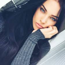 Pin By Lara On Eyesofbeauty Black Hair Blue Eyes Hair Beauty Long Black Hair