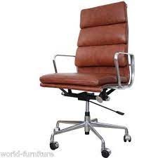 eames high back soft pad cognac brown leather office chair ea219 brown leather office chair leather office chair office chair