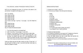 Printable Amish Friendship Bread Instructions Friendship Bread Amish Friendship Bread Amish Bread