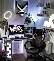 All White With Me Room Setup Gaming Room Setup Video Game Room Design