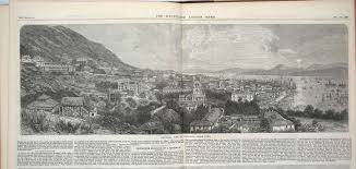 Hong Kong & Brisbane panoramas in the Illustrated London News for 1866 January to July | Hong Kong, Brisbane Australia | First printing