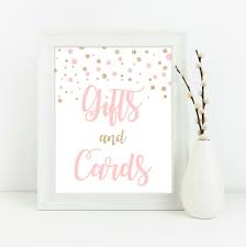 Printable Gifts And Cards Table Sign Baby Shower Decoration Gold Pink Blush Baby Shower Gift Table Sign Shower Cards Sign Instant Download Gift Table Signs Blush Baby Shower Girl Baby Shower Decorations