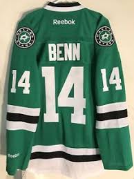 details about reebok premier nhl jersey dallas stars jamie benn green sz l