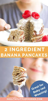 Banana Pancakes 2 Ingredients Healthy Little Foodies Recipe Banana Pancakes Food Sugar Free Breakfast