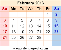 Maybe you would like to learn more about one of these? February 2013 Calendar Templates For Word Excel And Pdf