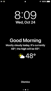 The Iphone Weather Lock Screen Widget Iphone Iphone Lockscreen Phone Lockscreen
