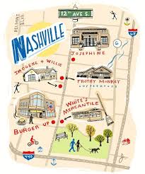From Rundown To Down Home In Nashville Nashville Trip Nashville Map Illustrated Map