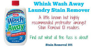 Liquid formula is safe on pipes and septic systems and works without the need for heavy scrubbing. Whink Wash Away Laundry Stain Remover Reviews