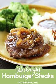 How do you make hamburger steak from scratch? Hamburger Steaks Southern Bite