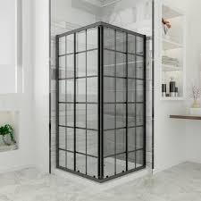If you're looking for a bold modern. Sunny Shower Sliding Shower Door With Shower Base Corner Shower Enclosure 36 X 36 X 72 Inch Semi Frameless Shower Door With 1 4 Inch Clear Glass Black Glass D In 2021 Glass