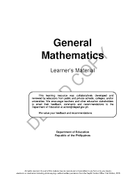 Nys common core mathematics curriculum 4•lesson 4 answer key 1 homework 1. Pdf General Mathematics Learner S Material Department Of Education Republic Of The Philippines Claire Hisman Academia Edu