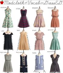 Pin By Bridget Davis On Costumes Reference For Work Mod Cloth Dresses Dress Shapes Types Of Dresses