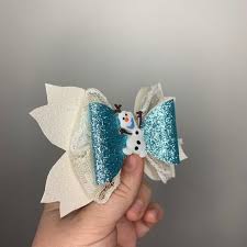 Snowman Hair Bow