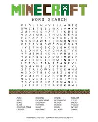 Generally the word game grid is rectangular or square in nature. Minecraft Word Search Fun Loving Families