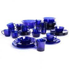 Duralex Lys Glass Dinnerware Service Set - 44-piece Glass Dinnerware Duralex Vintage Housewares