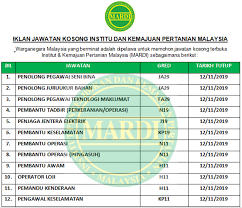 Sardon bin haji jubir was the first minister to lead this ministry. Iklan Jawatan Kosong Institut Penyelidikan Dan Kemajuan Pertanian Malaysia Mardi Ambilan November 2019